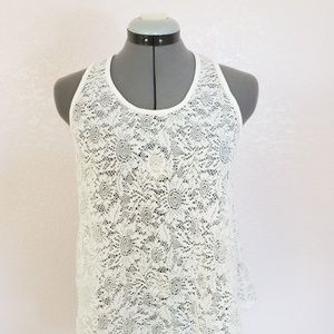 Crochet sheer tank top